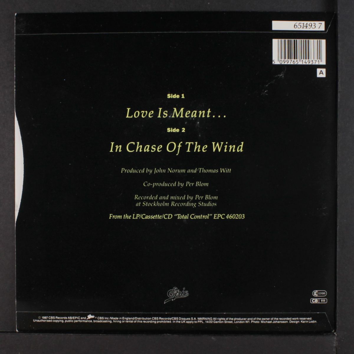love is meant / in chase of the wind by JOHN NORUM