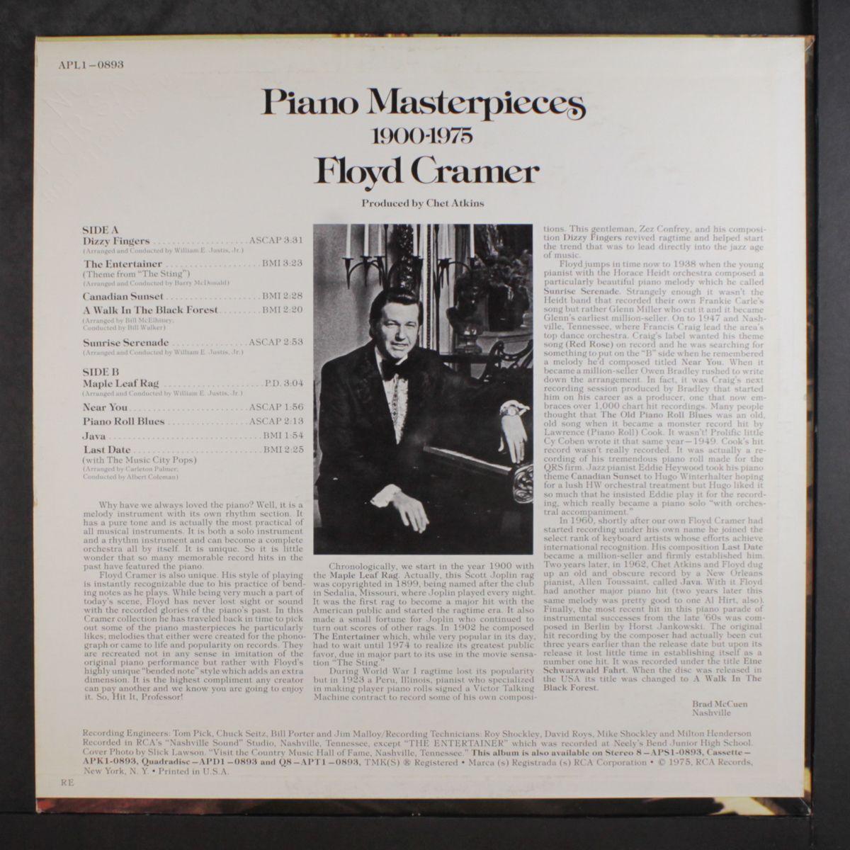 piano masterpieces 1900-1975 by FLOYD CRAMER