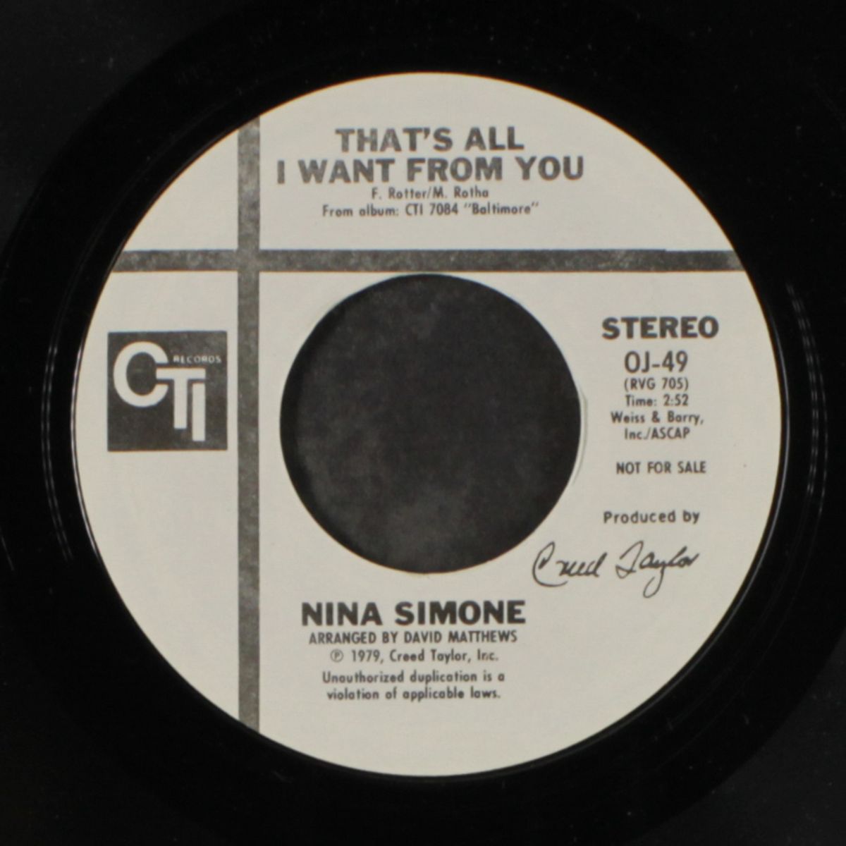 the family / that's all i want from you by NINA SIMONE