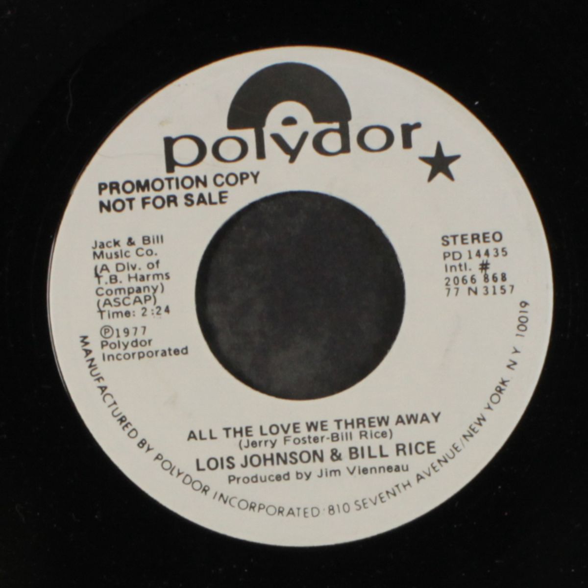 we can't make it anymore / all the love we threw away by LOIS JOHNSON & BILL RICE