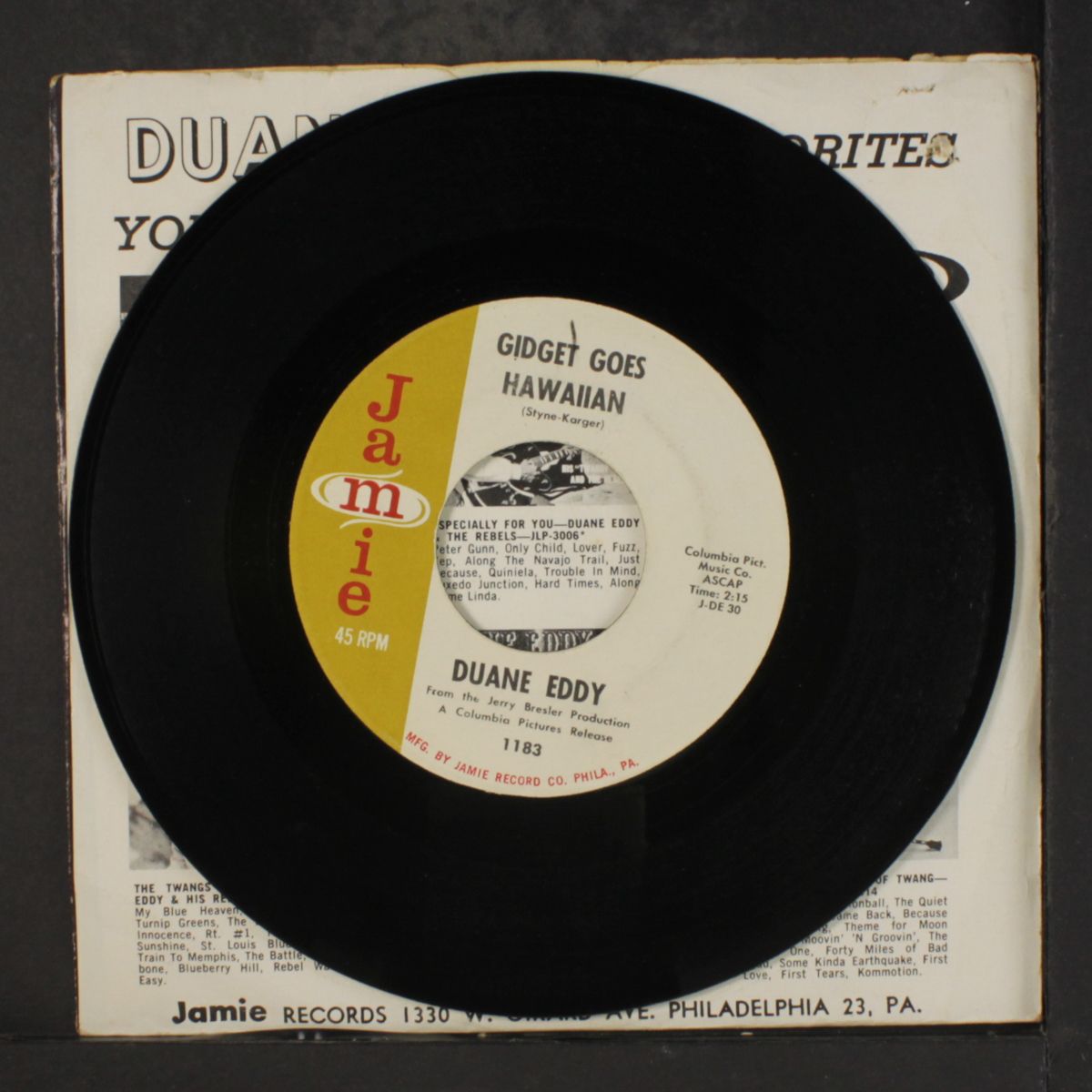 theme from dixie / gidget goes hawaiian by DUANE EDDY
