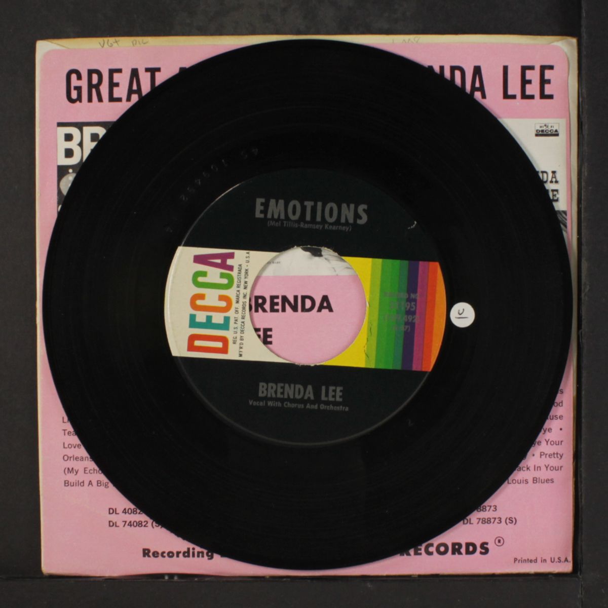 emotions / i'm learning about love by BRENDA LEE