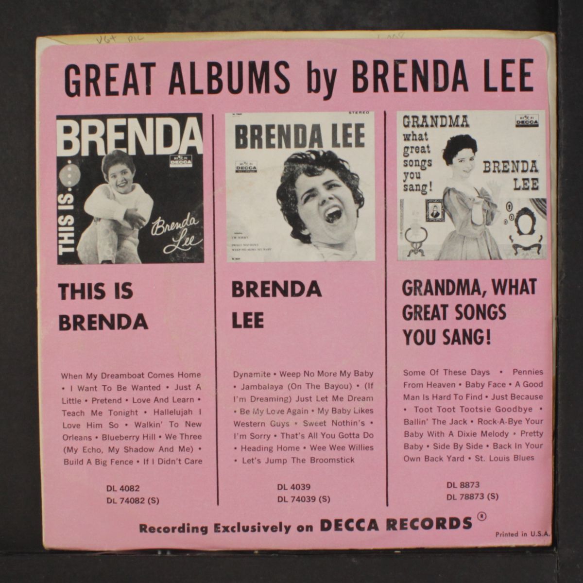 emotions / i'm learning about love by BRENDA LEE