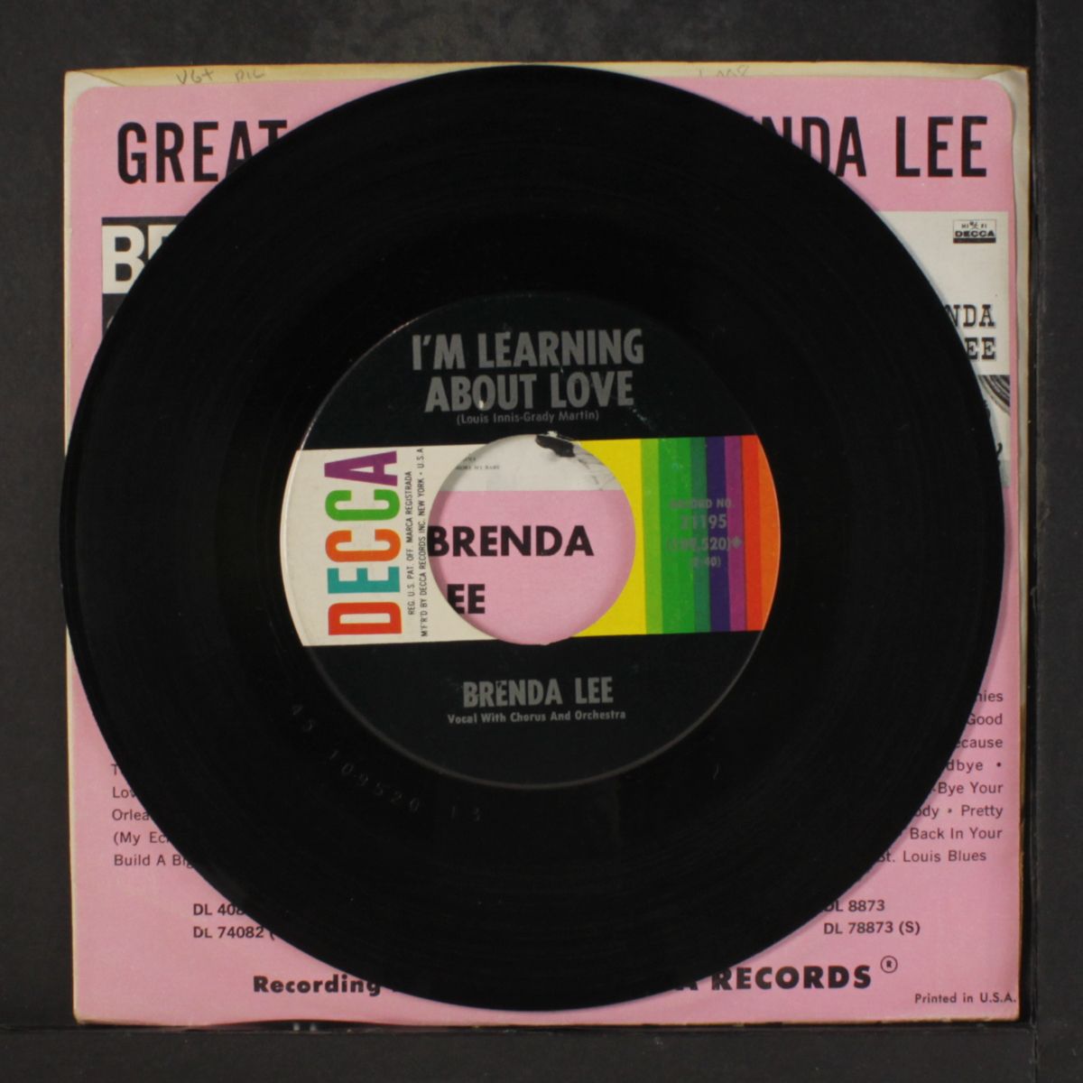emotions / i'm learning about love by BRENDA LEE