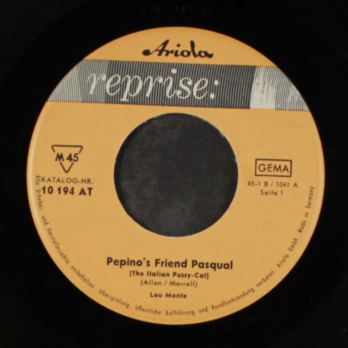pepino's friend pascal / i like you you like me by LOU MONTE
