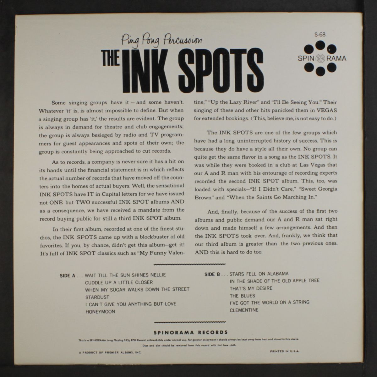 ping pong percussion by INK SPOTS
