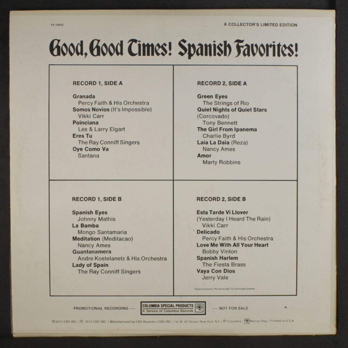 good, good times! spanish favorites! by VARIOUS