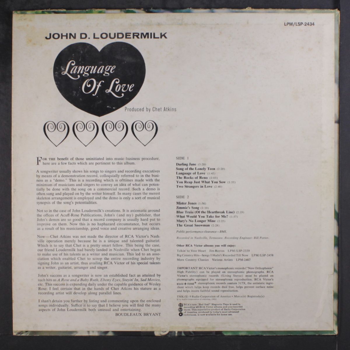 language of love by JOHN D. LOUDERMILK