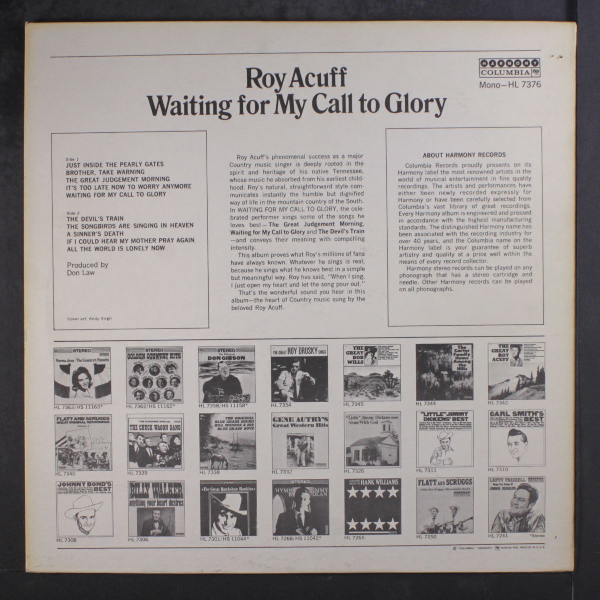 waiting for my call to glory by ROY ACUFF