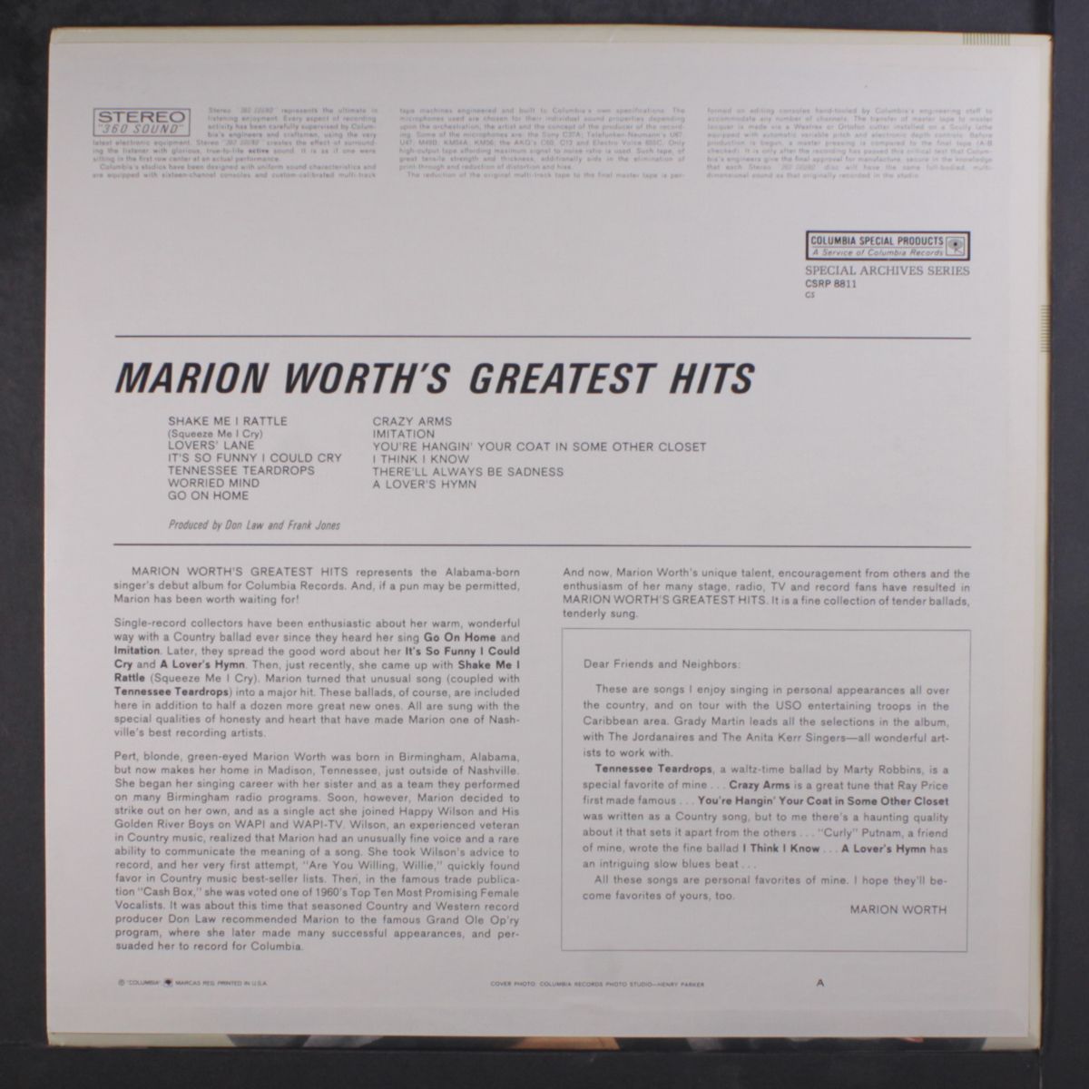 greatest hits by MARION WORTH
