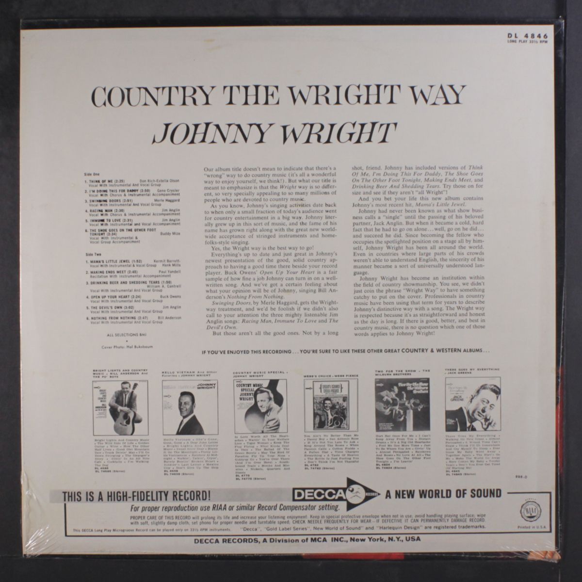 country...the wright way by JOHNNY WRIGHT