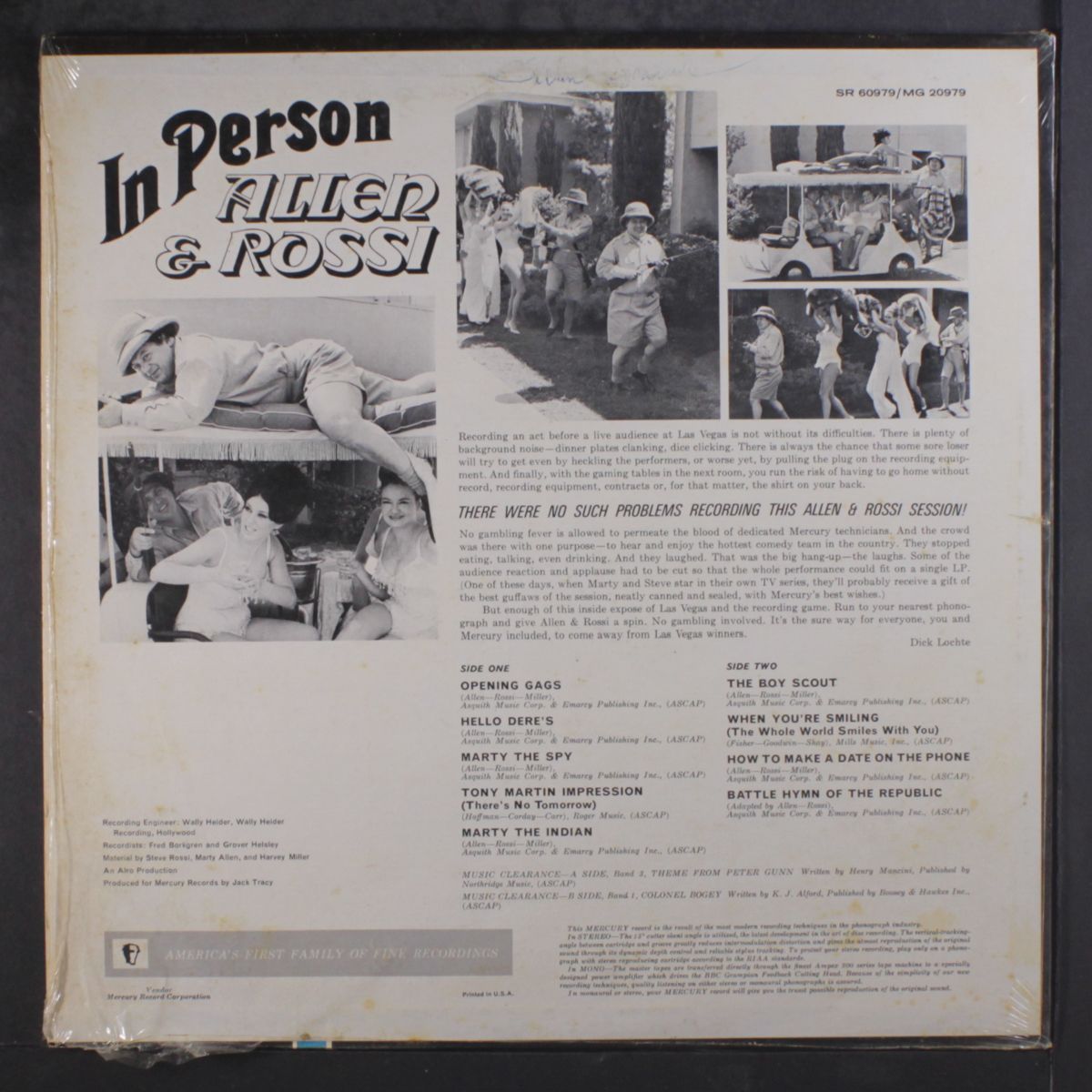 in person by MARTY ALLEN & STEVE ROSSI
