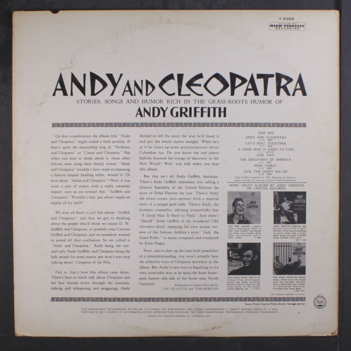 andy and cleopatra by ANDY GRIFFITH