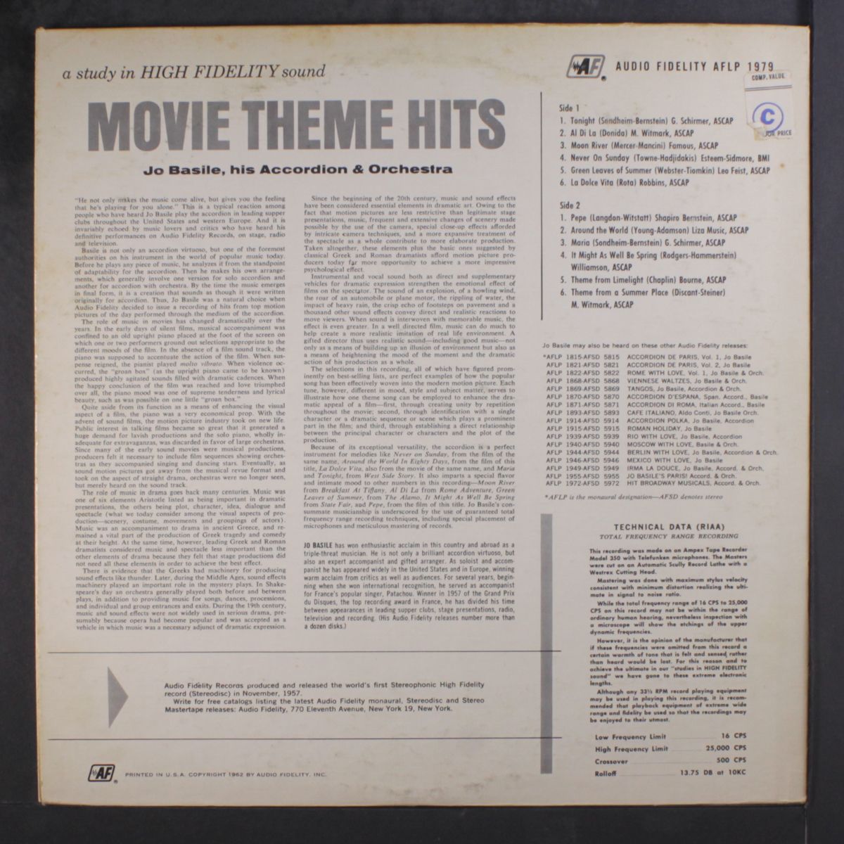 movie theme hits by JO BASILE