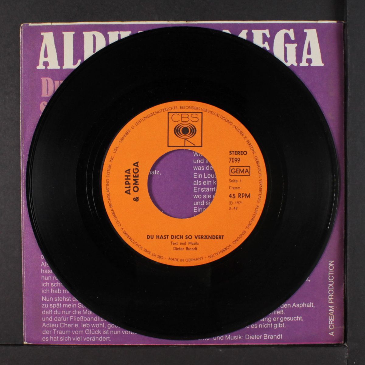 du hast dich so verandert by ALPHA & OMEGA