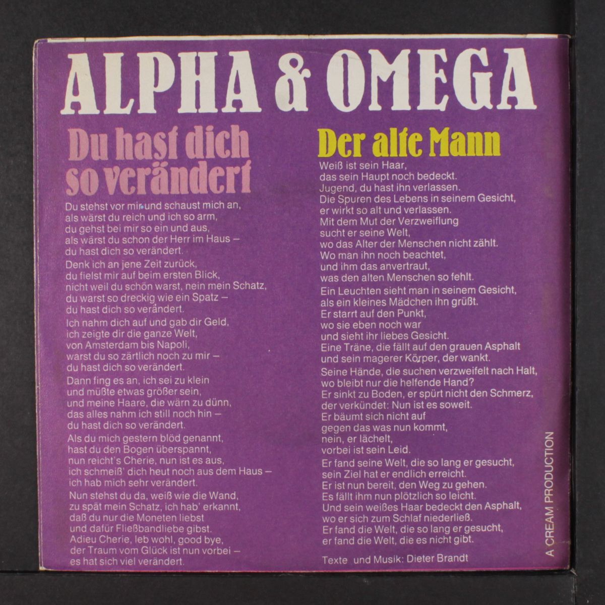 du hast dich so verandert by ALPHA & OMEGA