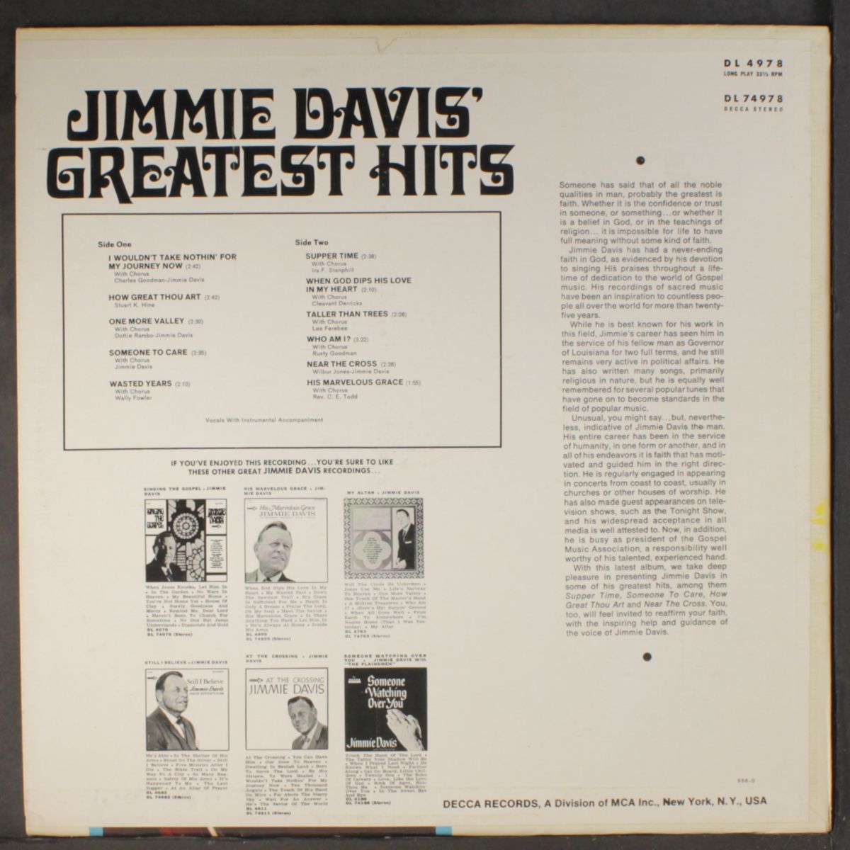 greatest hits by JIMMIE DAVIS