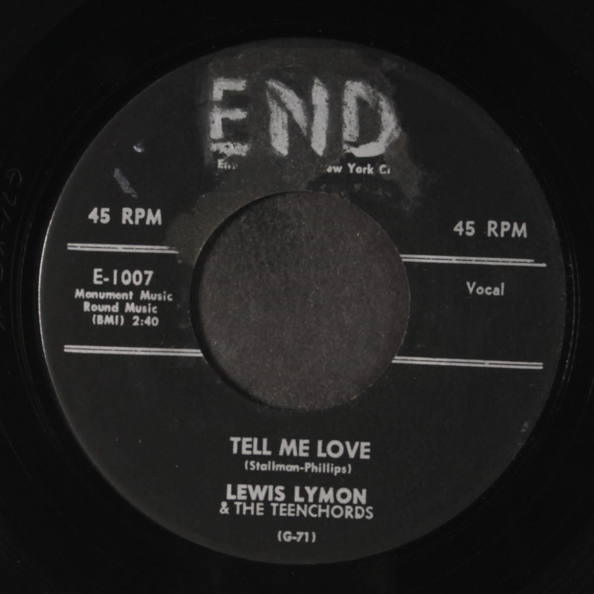 i found out why / tell me love by LEWIS LYMON & TEENCHORDS