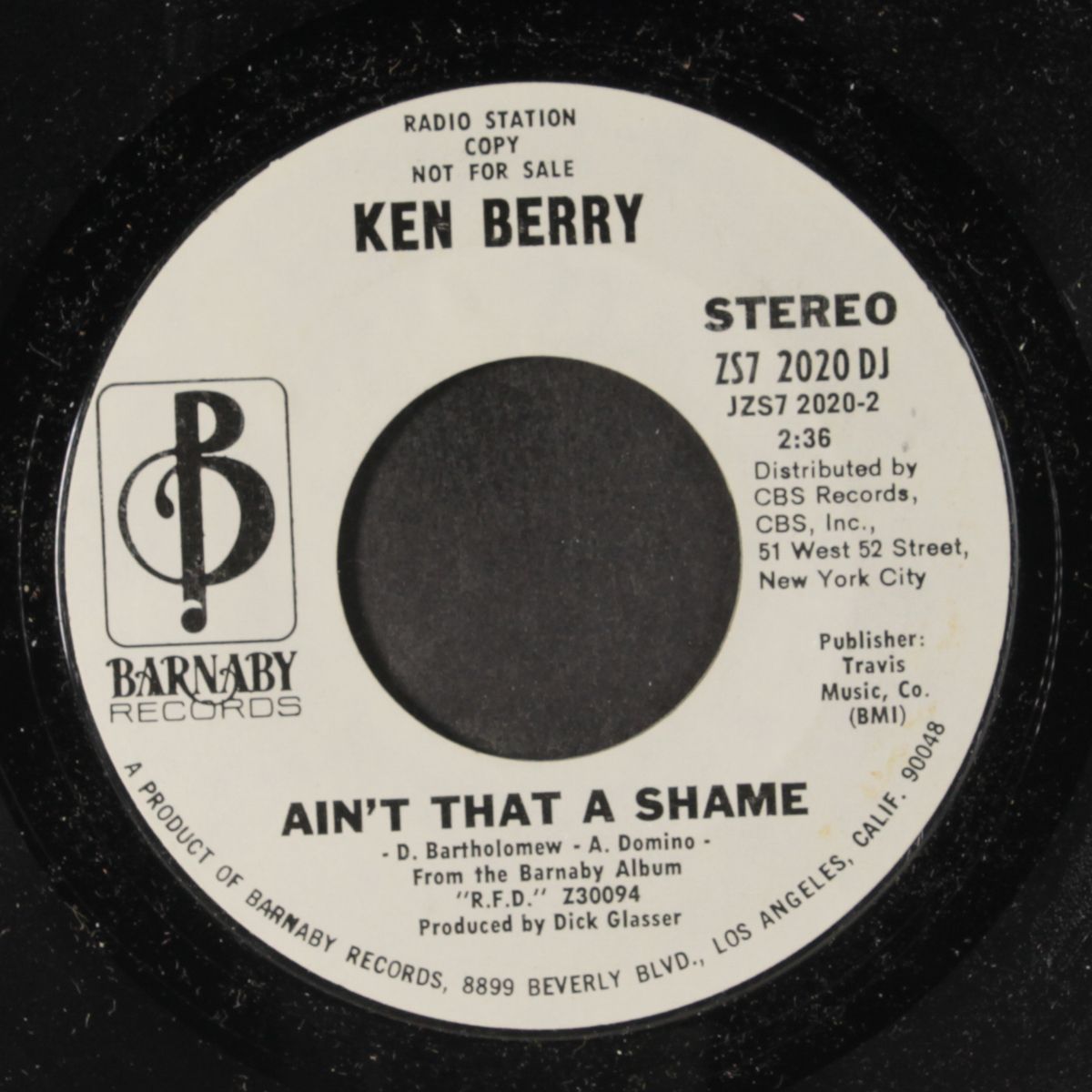 lonely street / ain't that a shame by KEN BERRY