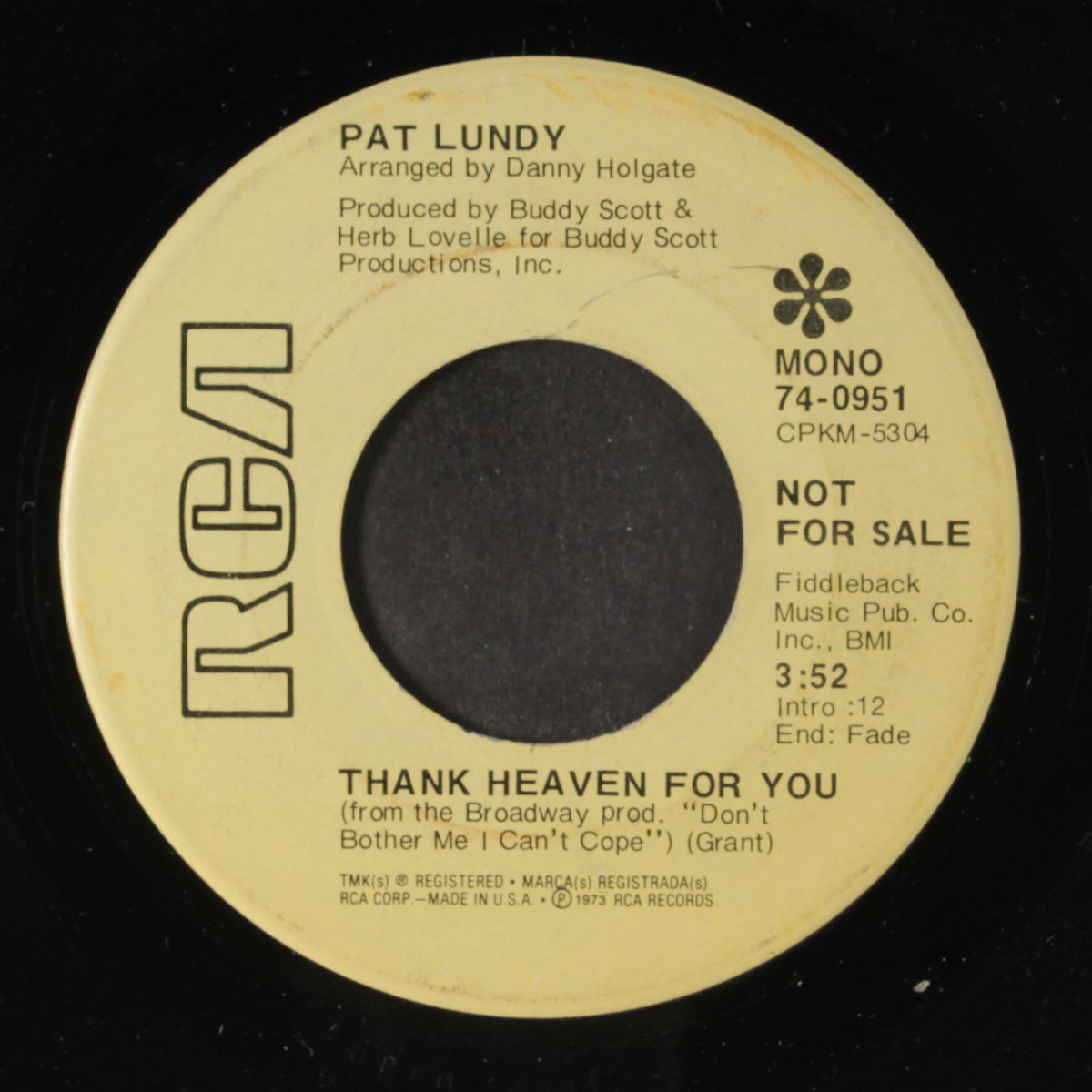 thank heaven for you / he's the father of my children by PAT LUNDY