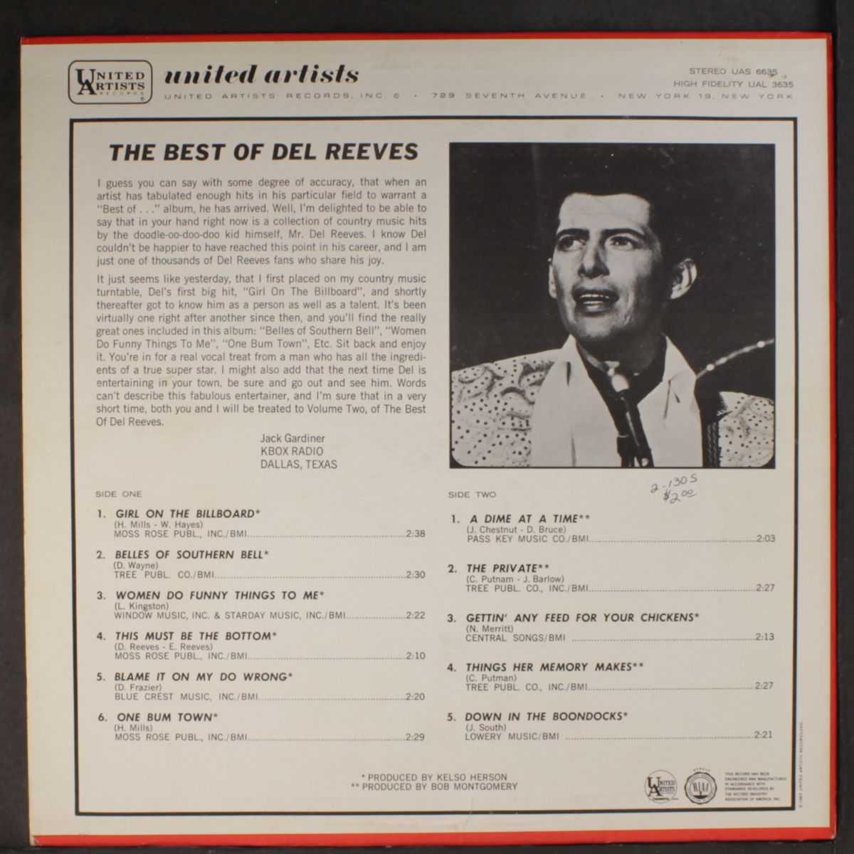 best of by DEL REEVES