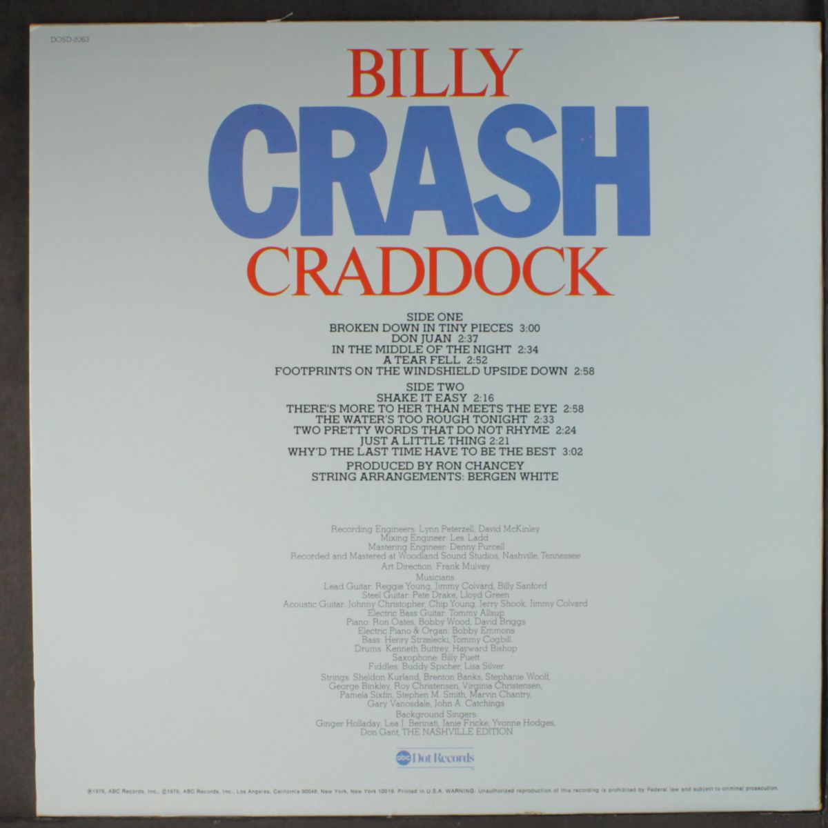 crash by BILLY "CRASH" CRADDOCK