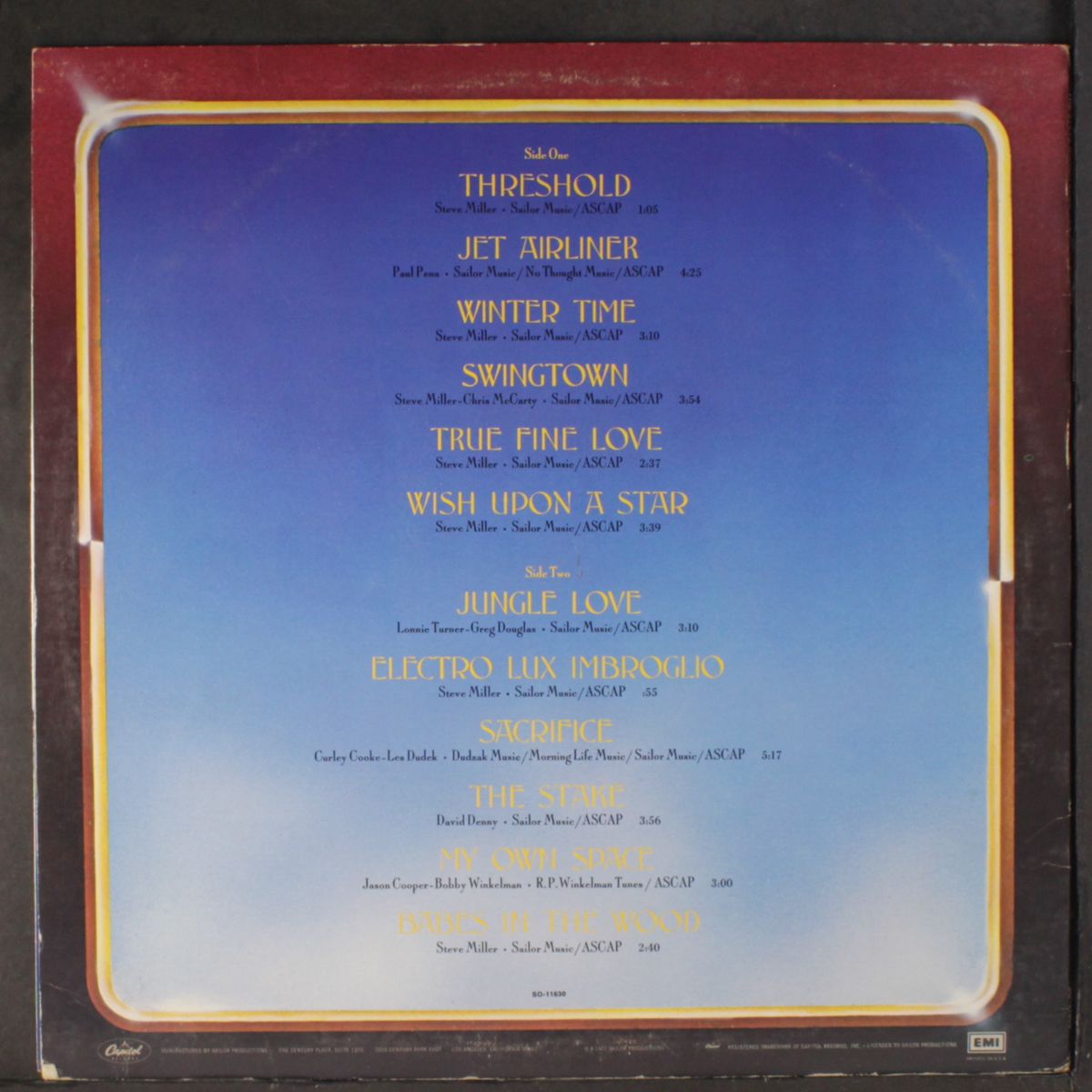 book of dreams by STEVE MILLER BAND