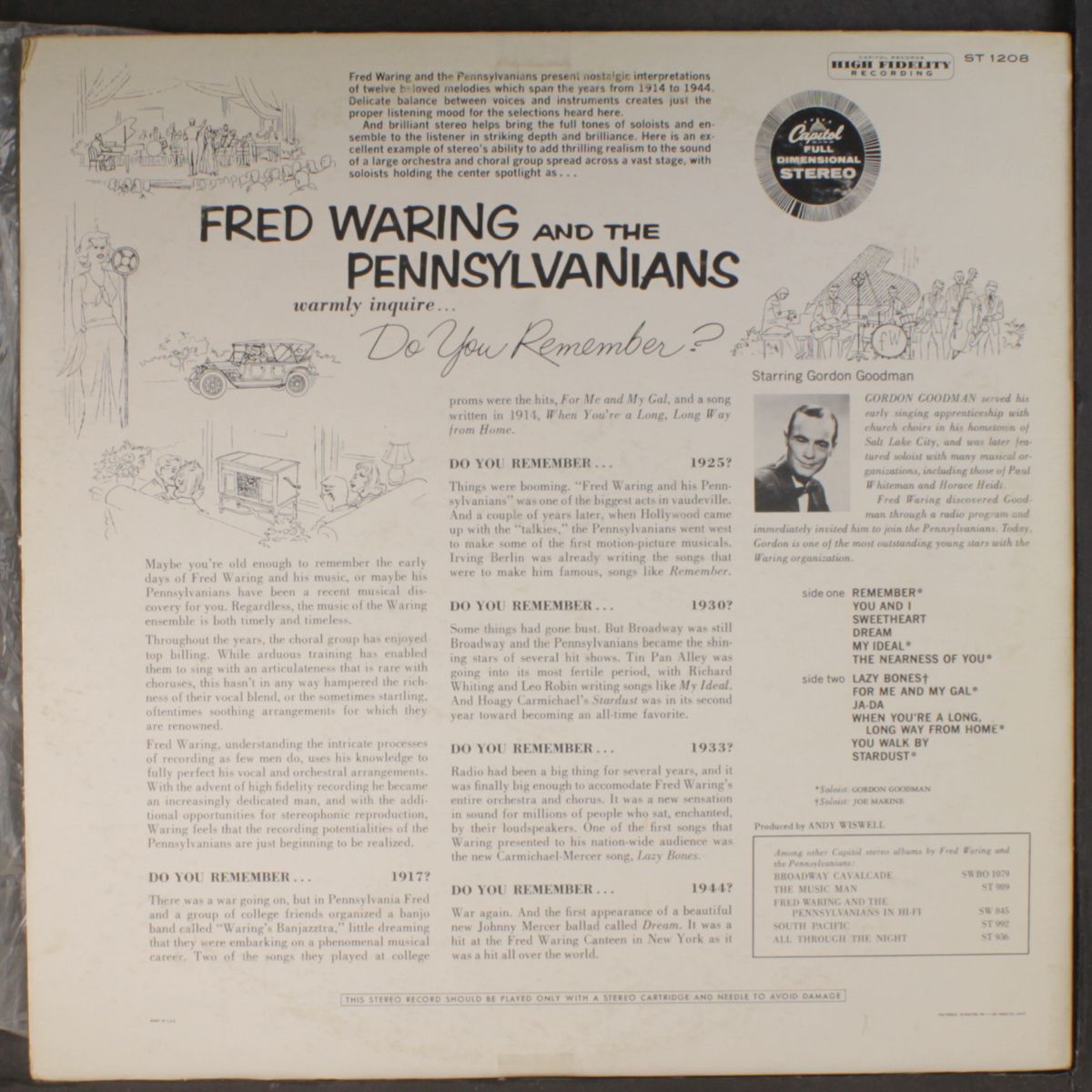 do you remember? by FRED WARING