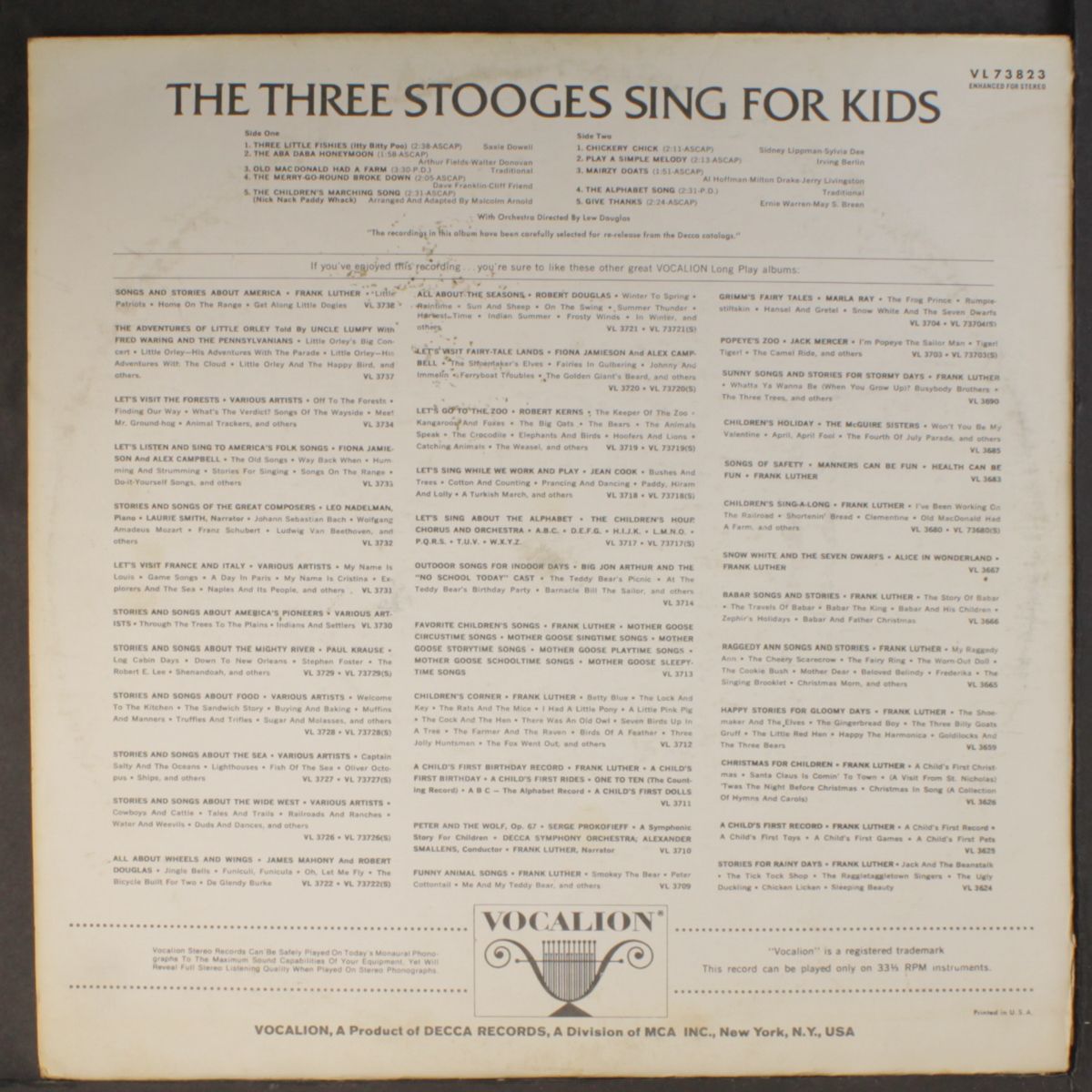 sing for kids by THREE STOOGES