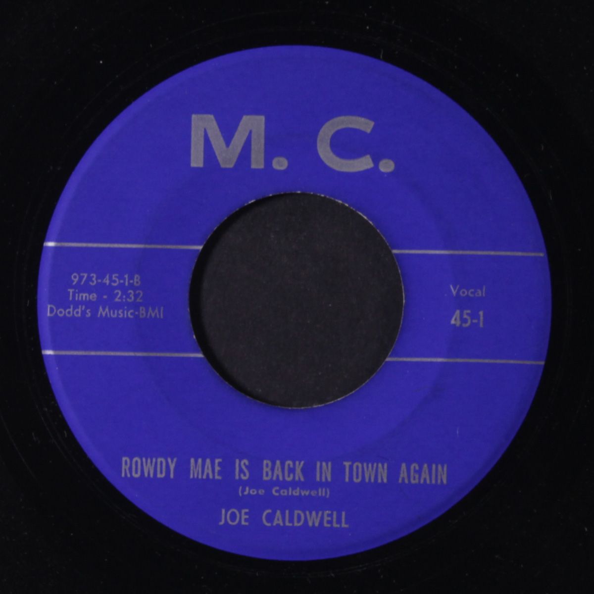 guess i'm the lonely one / rowdy mae is back in town again by JOE CALDWELL & GROUP