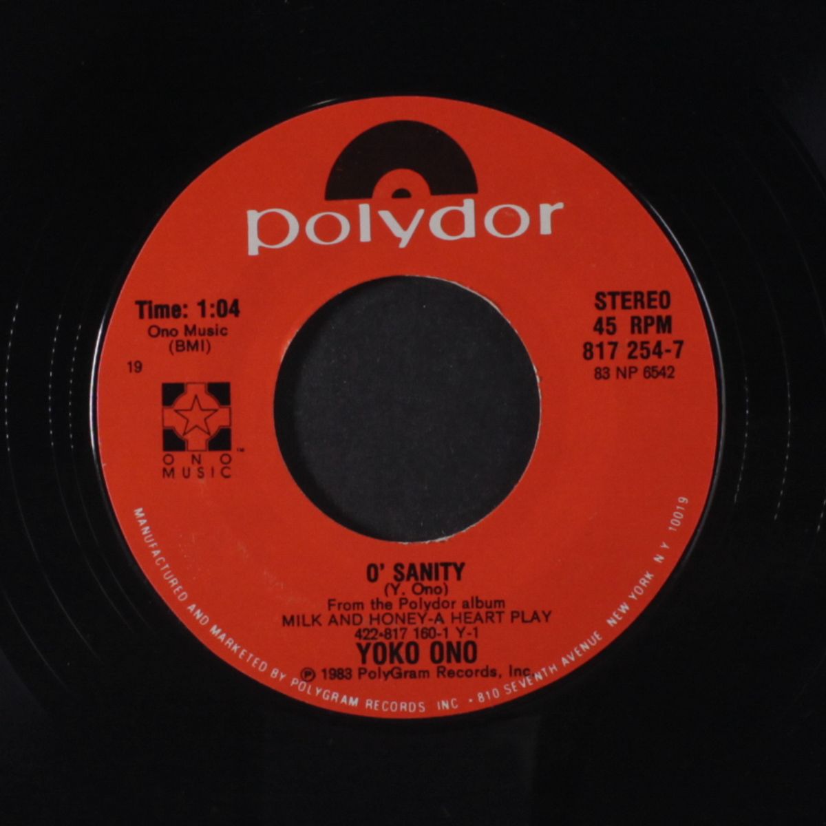 nobody told me / o' sanity by JOHN LENNON & YOKO ONO