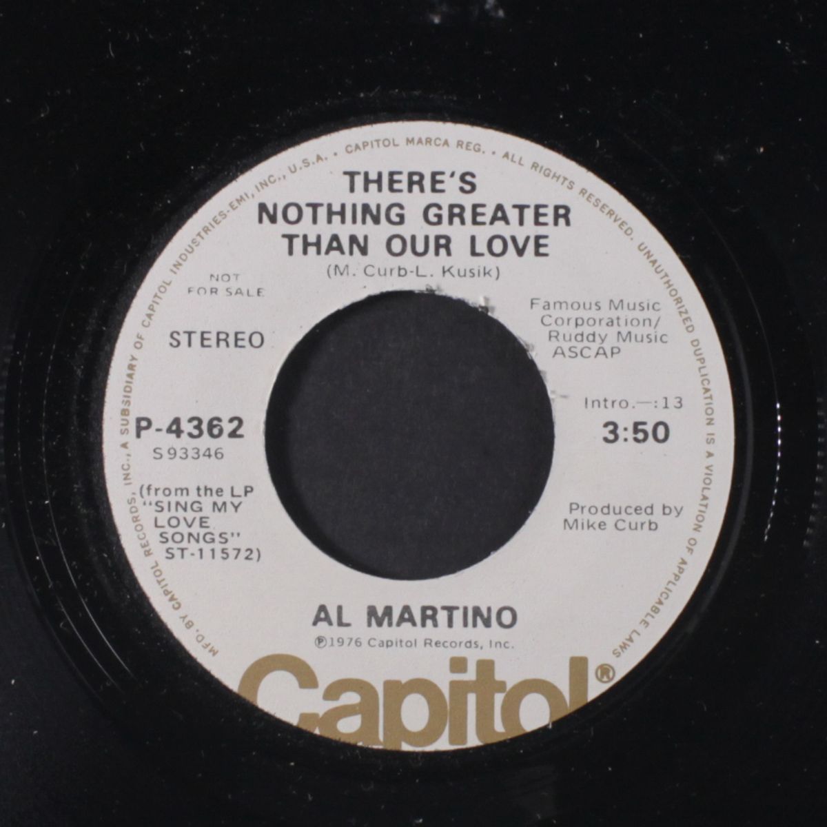 there's nothing greater than our love / dream of me by AL MARTINO