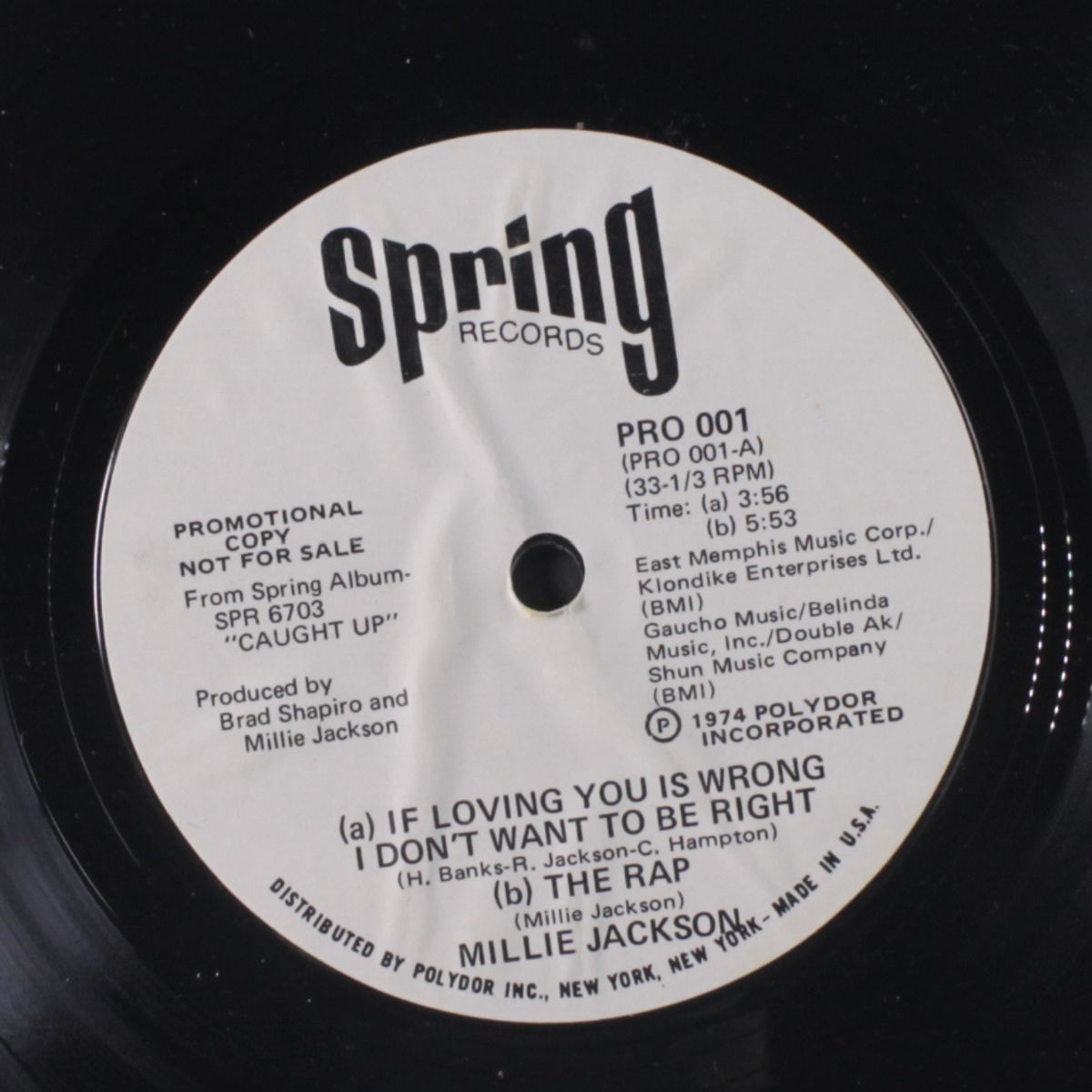 if loving you is wrong i don't want to be right / the rap by MILLIE JACKSON