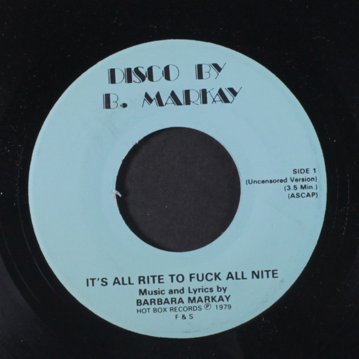 it's allrite to f*ck all nite / i'd rather be with cowboys than queens by BARBARA MARKAY