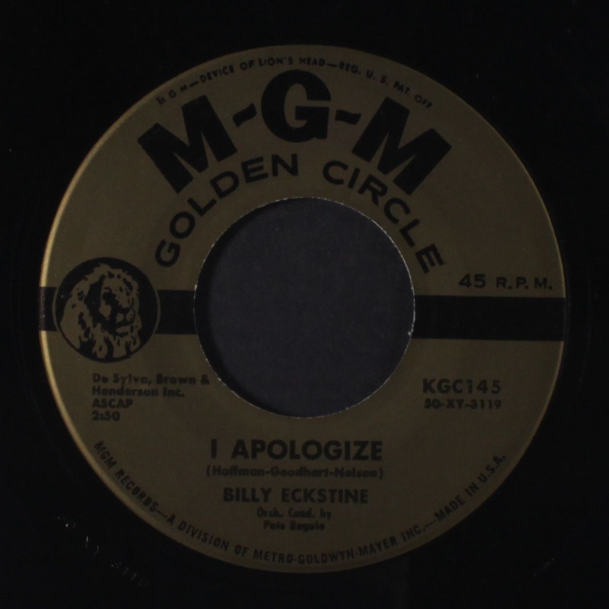 stardust / i apologize by BILLY ECKSTINE