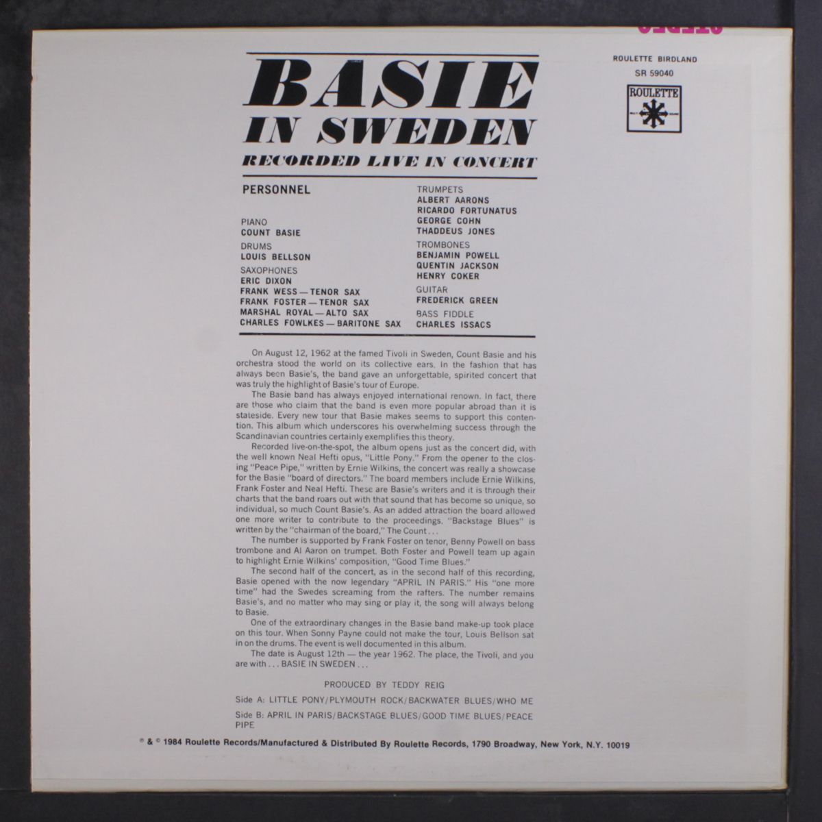 in sweden by COUNT BASIE