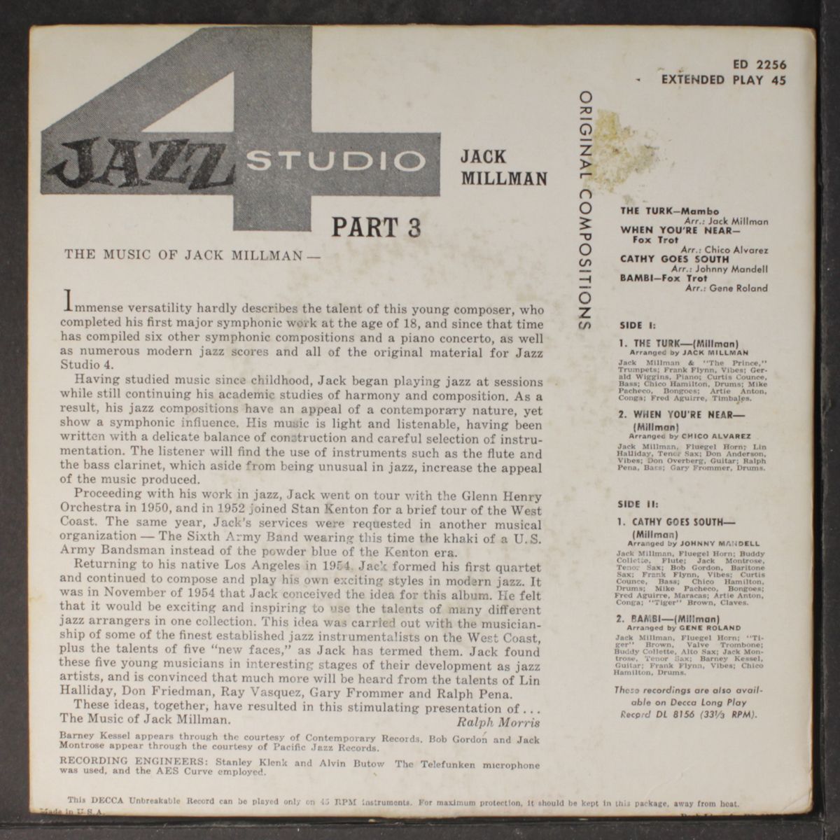 jazz studio 4 part 3 by JACK MILLMANN