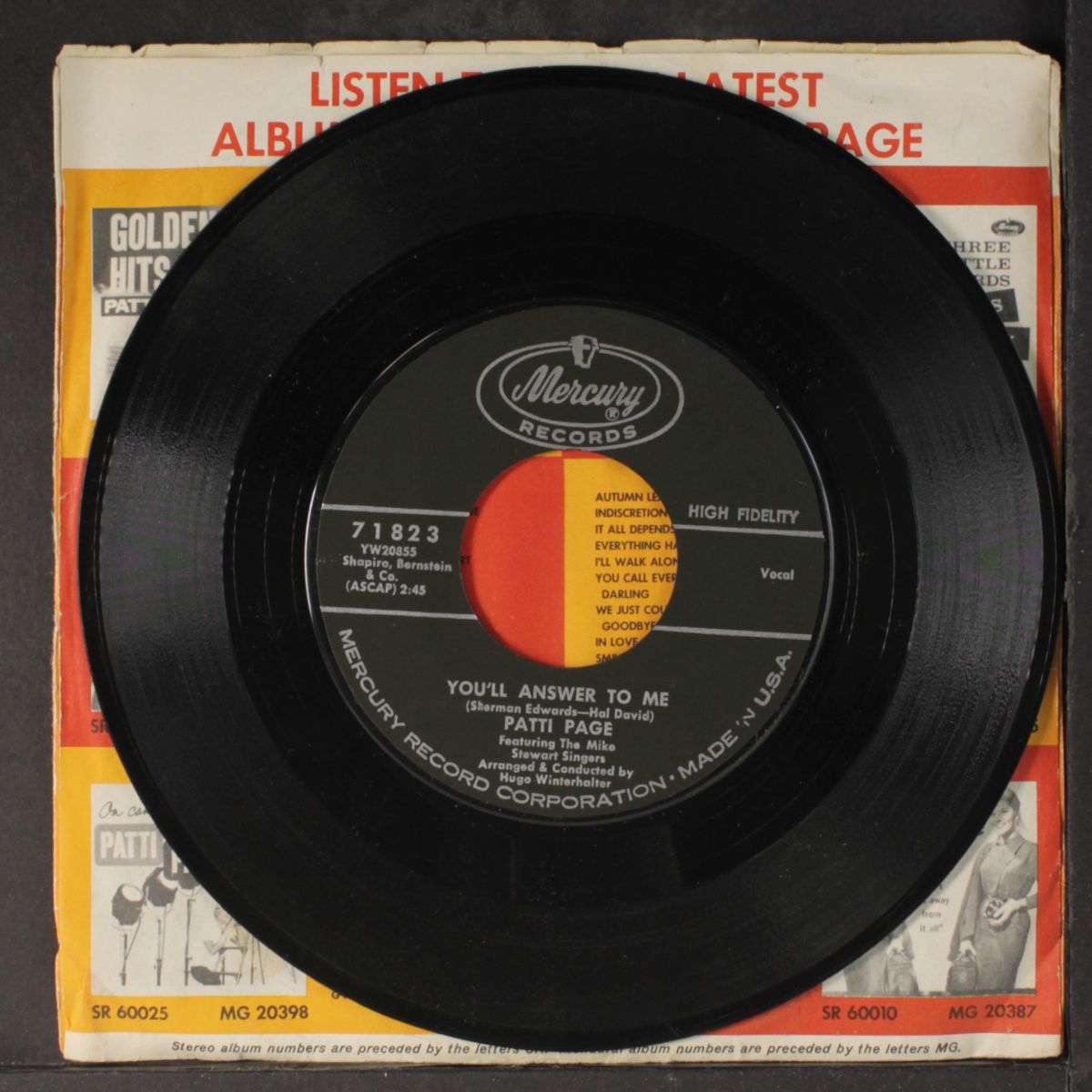 mom and dad's waltz / you'll answer to me by PATTI PAGE