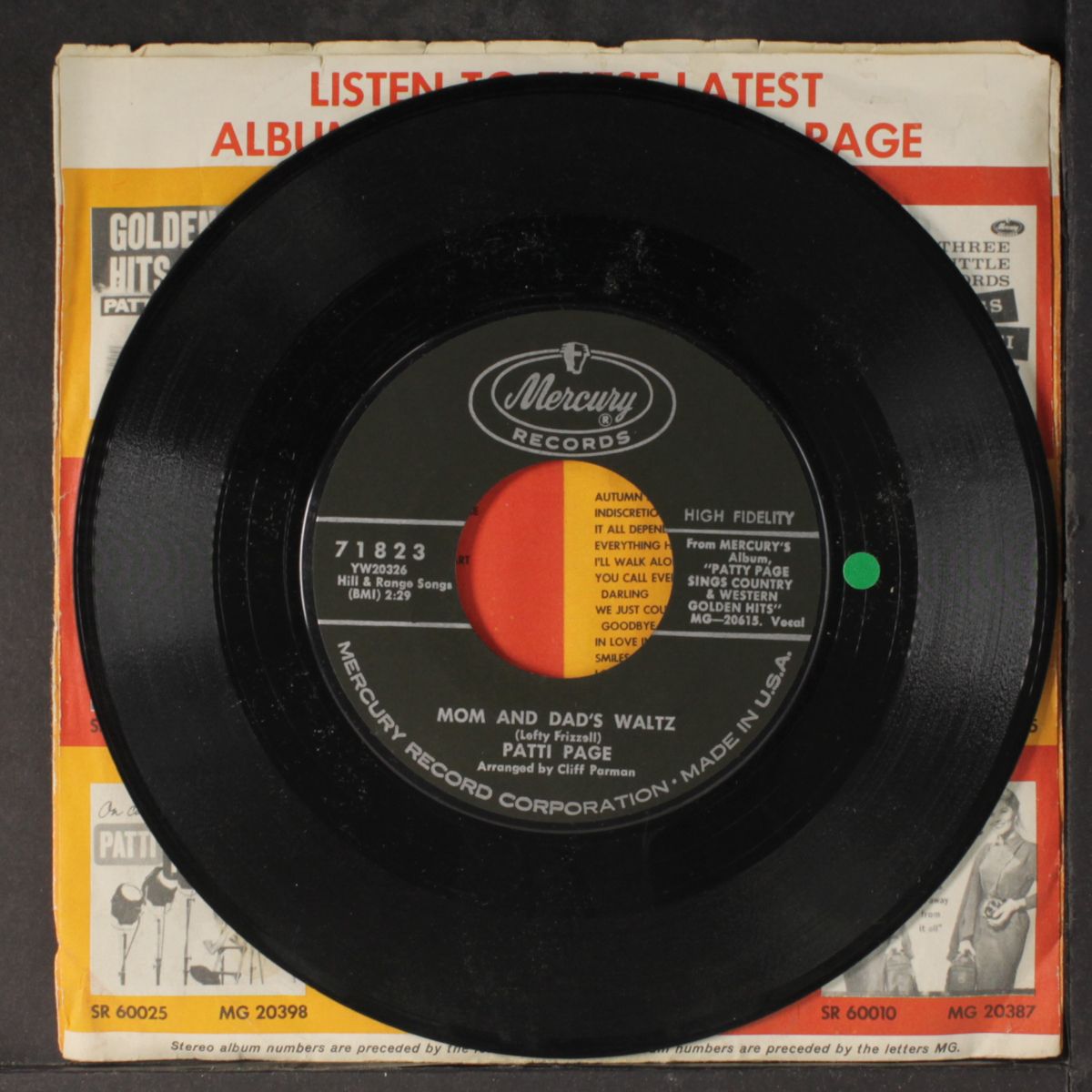 mom and dad's waltz / you'll answer to me by PATTI PAGE