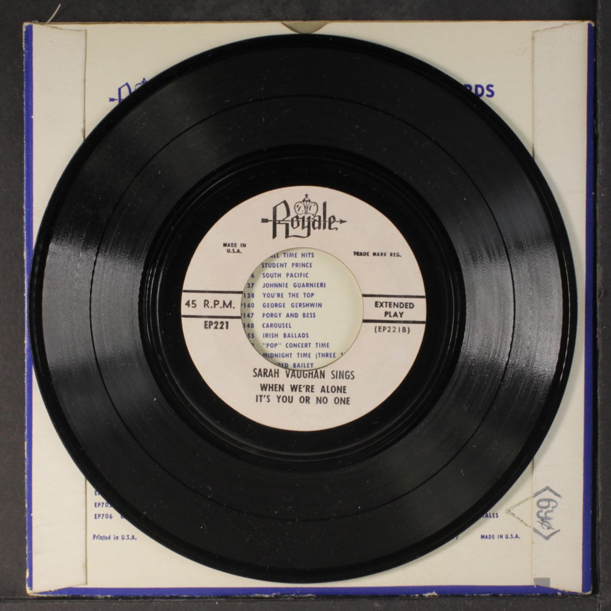 sings by SARAH VAUGHAN