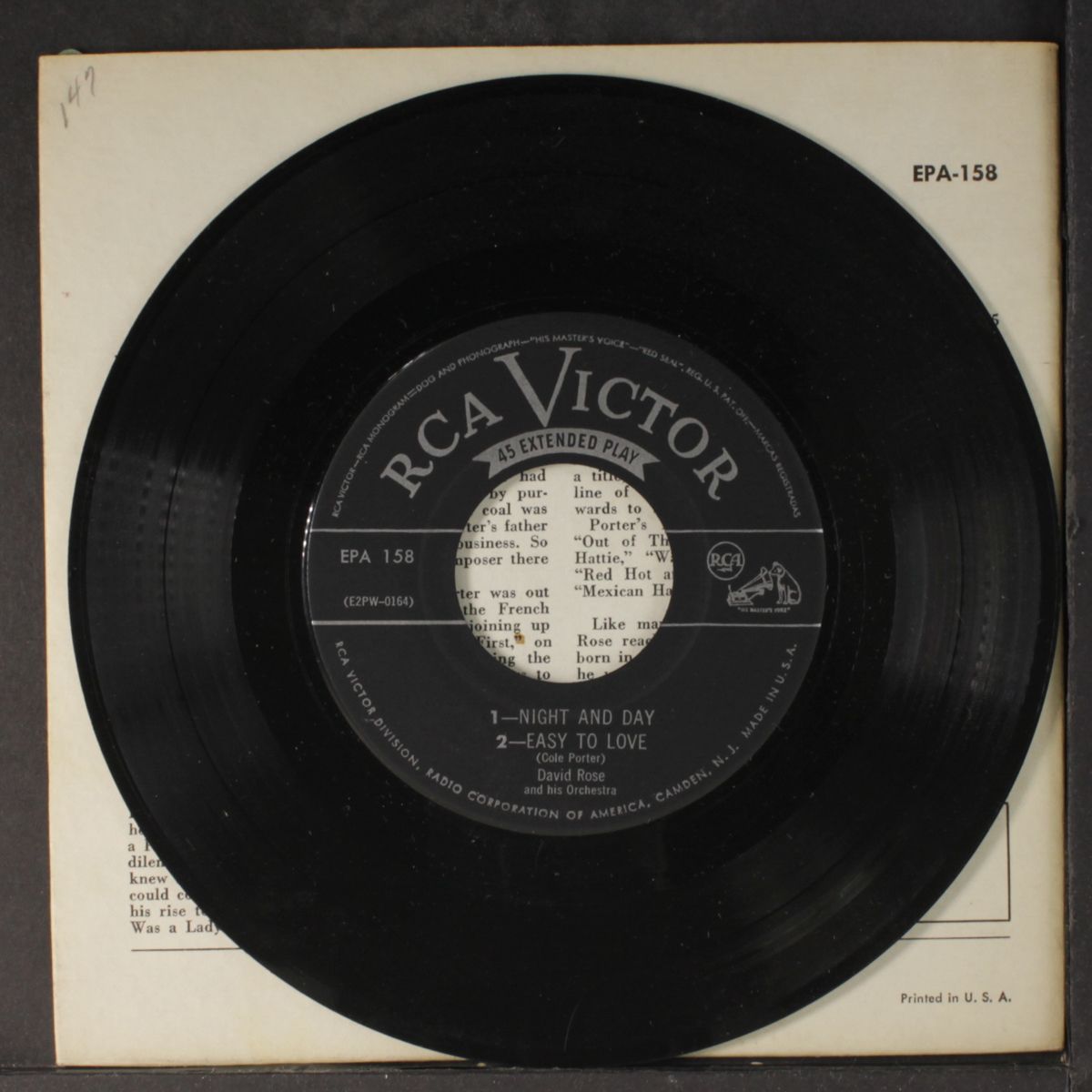 a cole porter review by DAVID ROSE