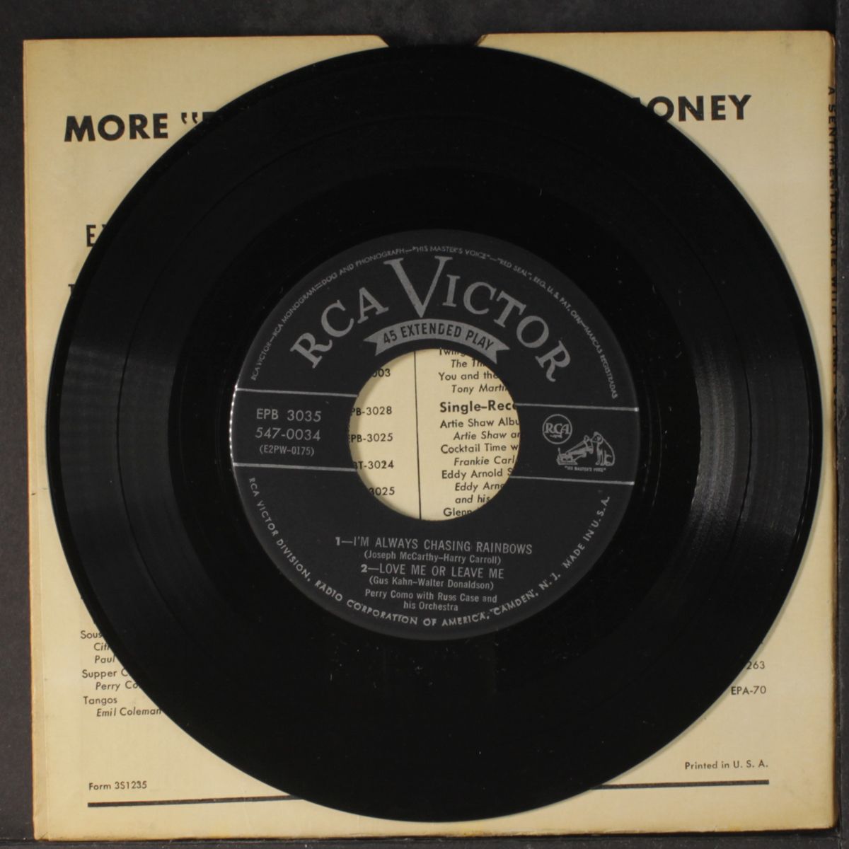a sentimental date with by PERRY COMO