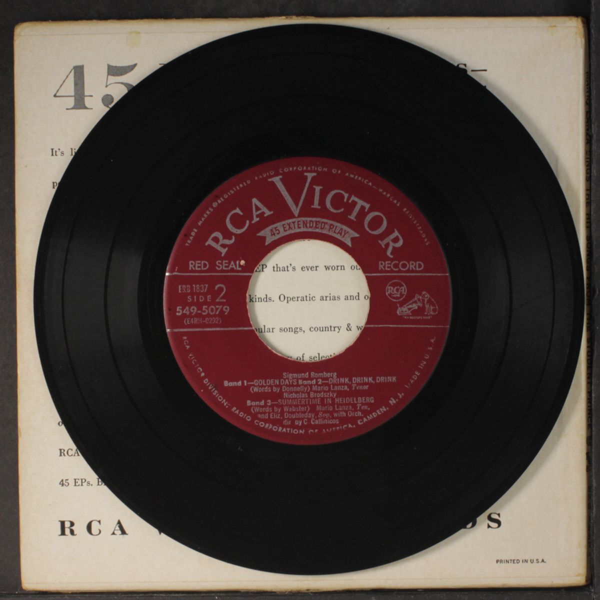 student prince and other musical comedie by MARIO LANZA