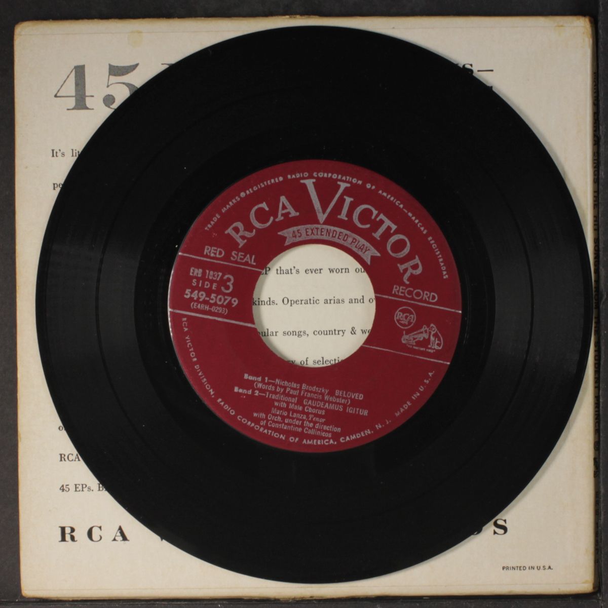 student prince and other musical comedie by MARIO LANZA