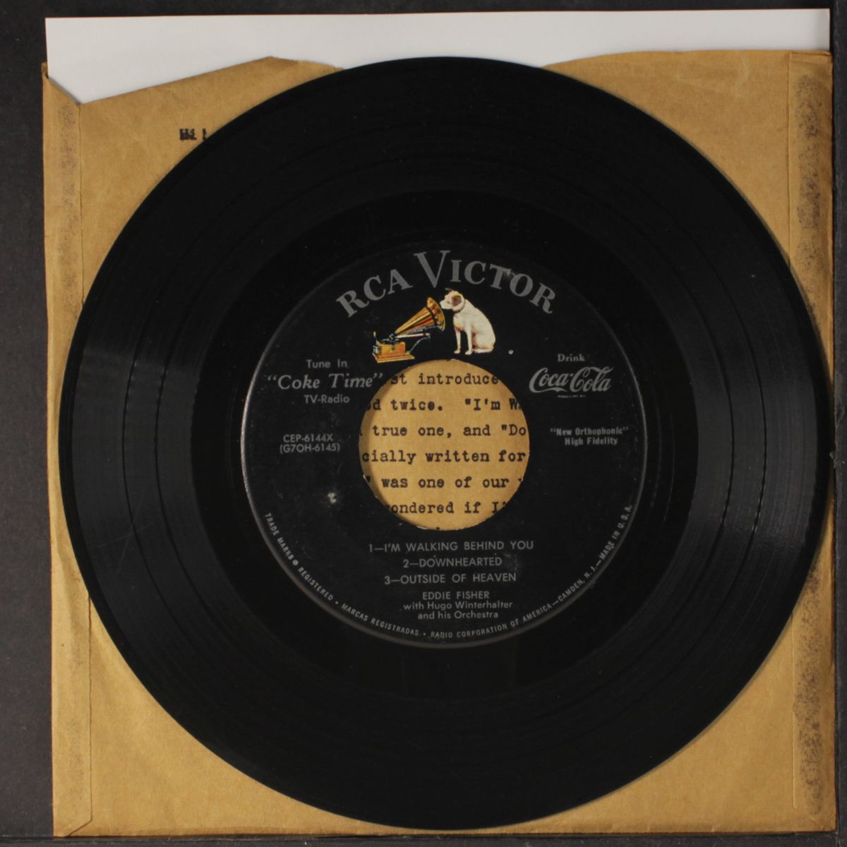 souvenir from "coke time" by EDDIE FISHER