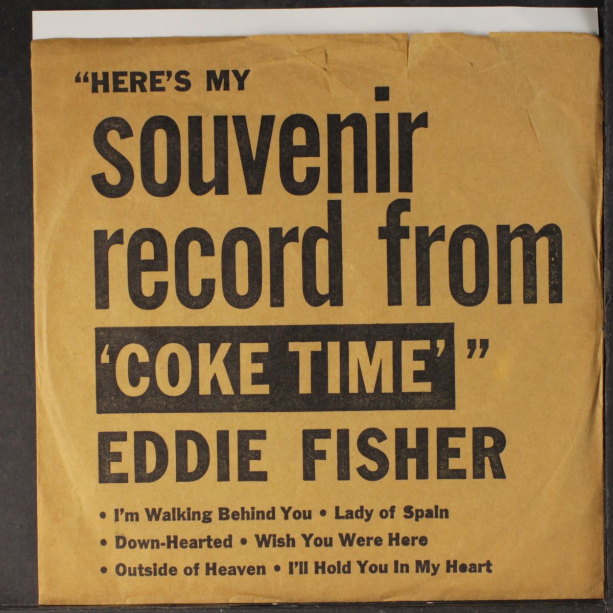 souvenir from "coke time" by EDDIE FISHER