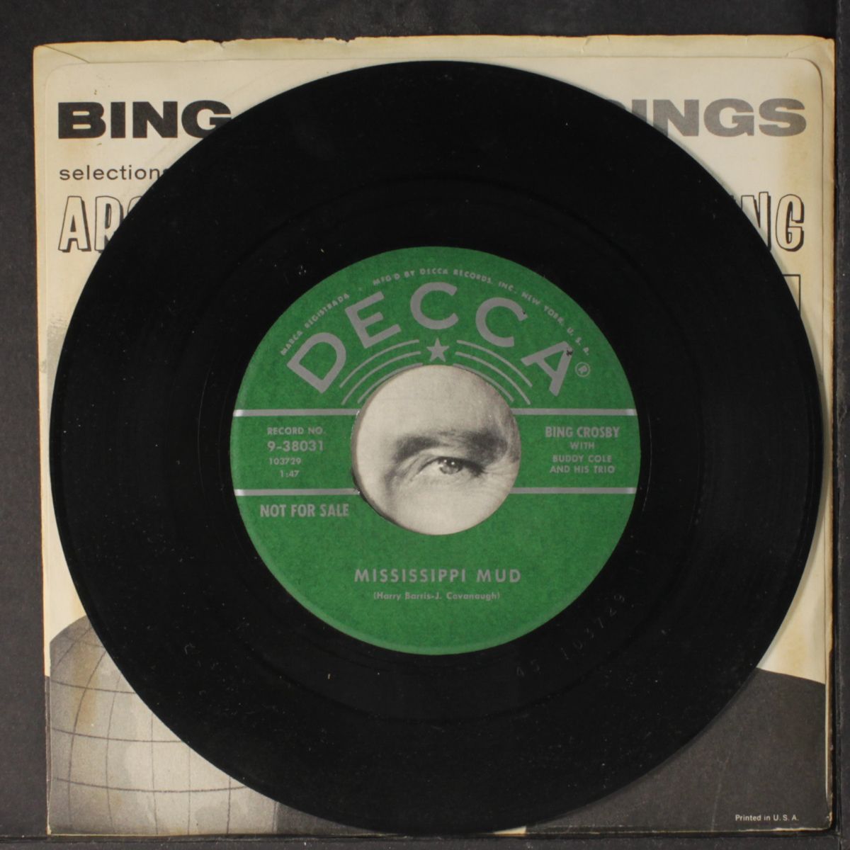 around the world / mississippi mud by BING CROSBY