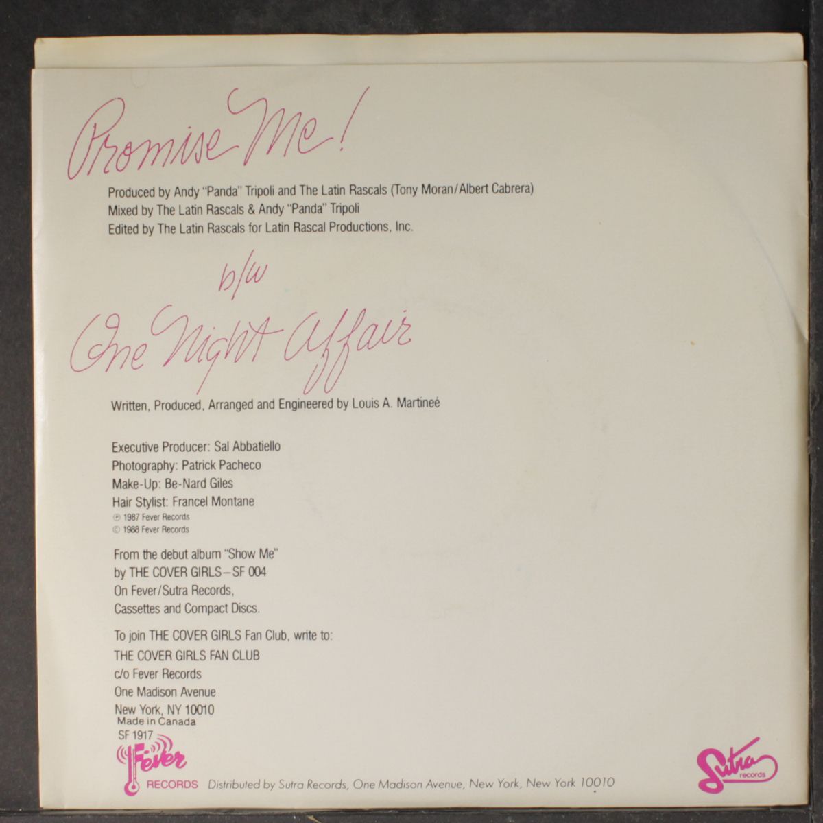 promise me / one night affair by COVER GIRLS