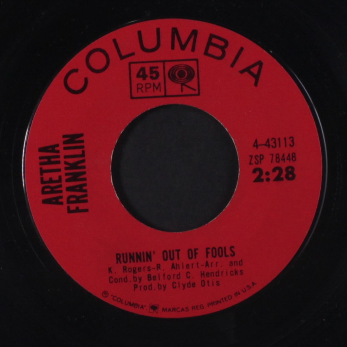 runnin' out of fools / it's just a matter of time by ARETHA FRANKLIN
