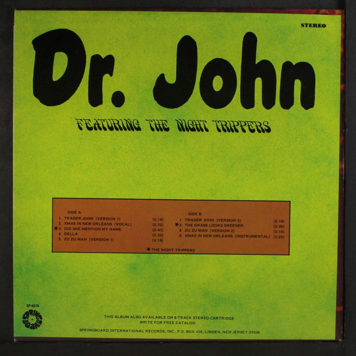 featuring the night trippers by DR. JOHN